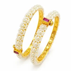 Pearl Gold Plated Bangles
